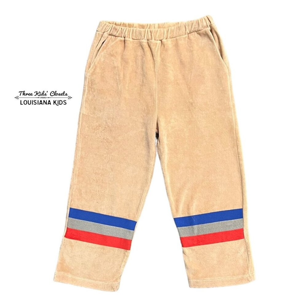 Bandy Button 10-11Y Cropped Velour Sweatpants Pants